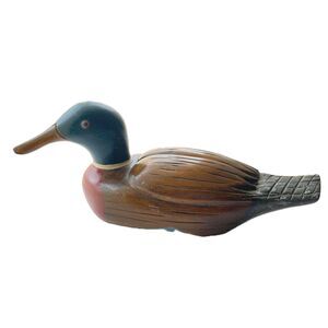 Hand Carved MALLARD DUCK Hand Signed and Dated 1988 Duck Decoy